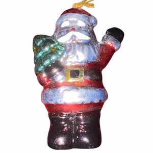 GANZ Santa Claus Ornament w/Tree - a little over 3” of holiday cuteness IN EUC!